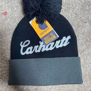 Carhartt Black and Gray Knit Hat